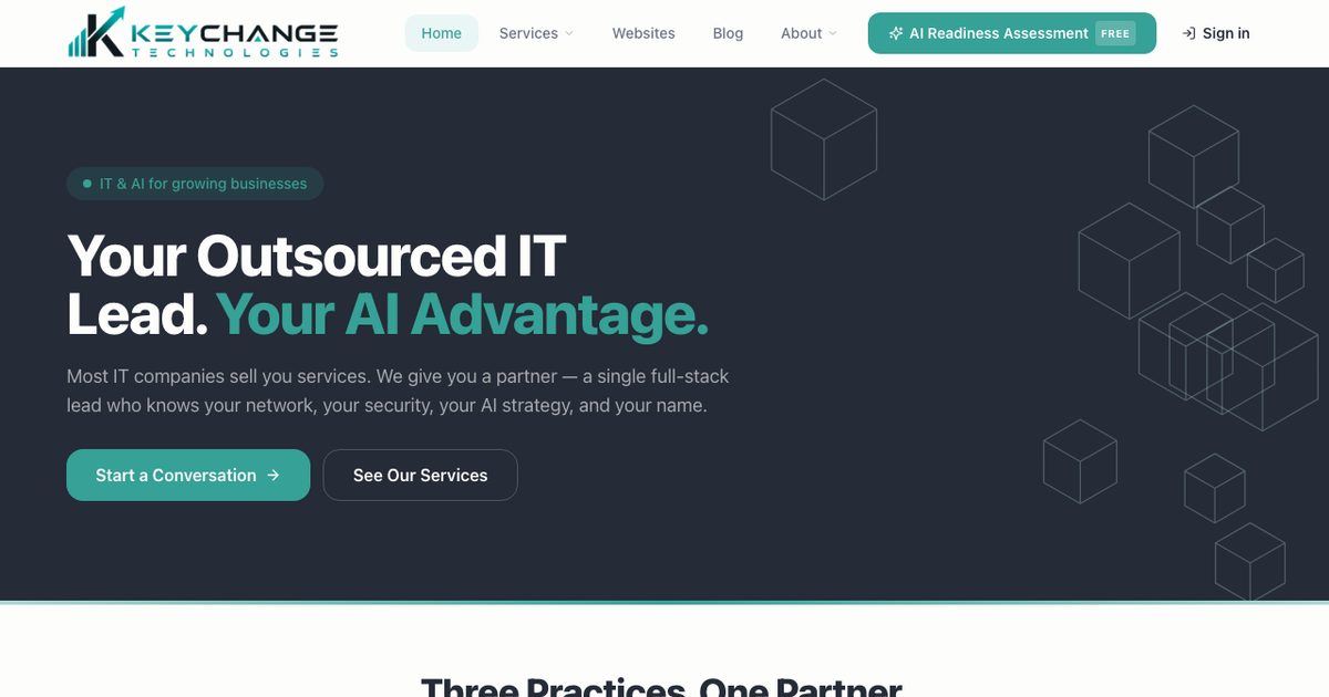The keychangetech.com homepage